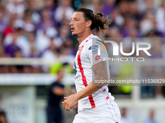 Milan Djuric of AC Monza looks on during the Serie A Enilive match between ACF Fiorentina and AC Monza at Stadio Artemio Franchi on Septembe...