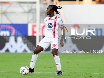 Warren Bondo of AC Monza during the Serie A Enilive match between ACF Fiorentina and AC Monza at Stadio Artemio Franchi on September 01, 202...