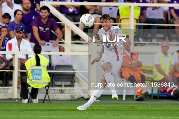 Daniel Maldini of AC Monza during the Serie A Enilive match between ACF Fiorentina and AC Monza at Stadio Artemio Franchi on September 01, 2...