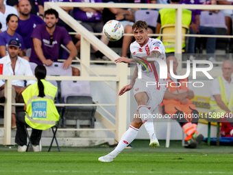 Daniel Maldini of AC Monza during the Serie A Enilive match between ACF Fiorentina and AC Monza at Stadio Artemio Franchi on September 01, 2...