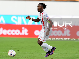 Warren Bondo of AC Monza during the Serie A Enilive match between ACF Fiorentina and AC Monza at Stadio Artemio Franchi on September 01, 202...