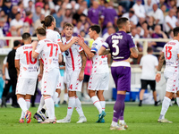 Daniel Maldini of AC Monza celebrates after scoring second goal during the Serie A Enilive match between ACF Fiorentina and AC Monza at Stad...