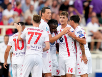 Daniel Maldini of AC Monza celebrates after scoring second goal during the Serie A Enilive match between ACF Fiorentina and AC Monza at Stad...