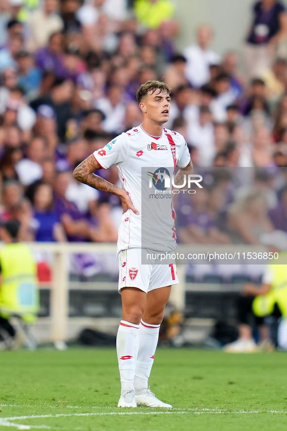 Daniel Maldini of AC Monza looks on after scoring second goal during the Serie A Enilive match between ACF Fiorentina and AC Monza at Stadio...