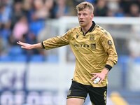 Andy Cannon (8 Wrexham) gestures during the Sky Bet League 1 match between Peterborough and Wrexham at London Road in Peterborough, England,...