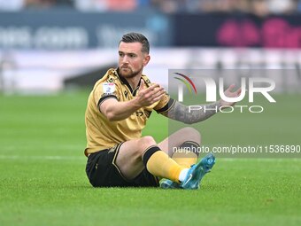 Jack Marriot (11 Wrexham) appeals for a foul during the Sky Bet League 1 match between Peterborough and Wrexham at London Road, Peterborough...