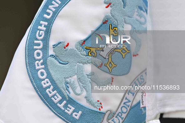 Close-up of a corner flag during the Sky Bet League 1 match between Peterborough and Wrexham in Peterborough, England, on August 31, 2024. 