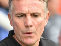 Close-up of Manager Phil Parkinson (Manager Wrexham) during the Sky Bet League 1 match between Peterborough and Wrexham at London Road in Pe...