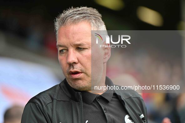 Manager Darren Ferguson (Manager Peterborough United) during the Sky Bet League 1 match between Peterborough and Wrexham at London Road in P...