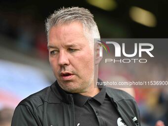 Manager Darren Ferguson (Manager Peterborough United) during the Sky Bet League 1 match between Peterborough and Wrexham at London Road in P...