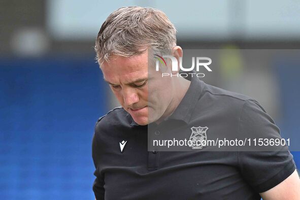 Manager Phil Parkinson looks down during the Sky Bet League 1 match between Peterborough and Wrexham at London Road in Peterborough, England...