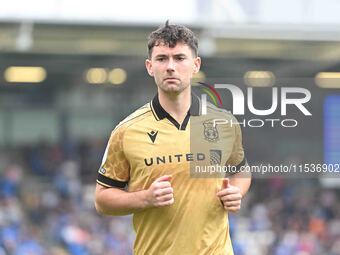 Tom O'Connor (6 Wrexham) during the Sky Bet League 1 match between Peterborough and Wrexham at London Road in Peterborough, England, on Augu...