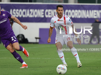 Pedro Pereira of AC Monza controls the ball during the Italian Serie A football match between ACF Fiorentina and AC Monza in Florence, Italy...