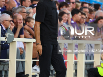 Head Coach Alessandro Nesta of AC Monza looks on during the Italian Serie A football match between ACF Fiorentina and AC Monza in Florence,...