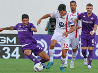 Danilo Cataldi of ACF Fiorentina and Matteo Pessina of AC Monza battle for the ball during the Italian Serie A football match between ACF Fi...