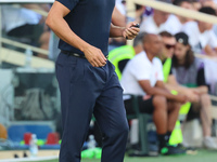 Head Coach Raffaele Palladino of ACF Fiorentina looks on during the Italian Serie A football match between ACF Fiorentina and AC Monza in Fl...