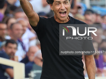 Head Coach Alessandro Nesta of AC Monza looks on during the Italian Serie A football match between ACF Fiorentina and AC Monza in Florence,...