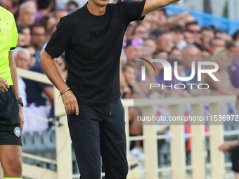 Head Coach Alessandro Nesta of AC Monza looks on during the Italian Serie A football match between ACF Fiorentina and AC Monza in Florence,...