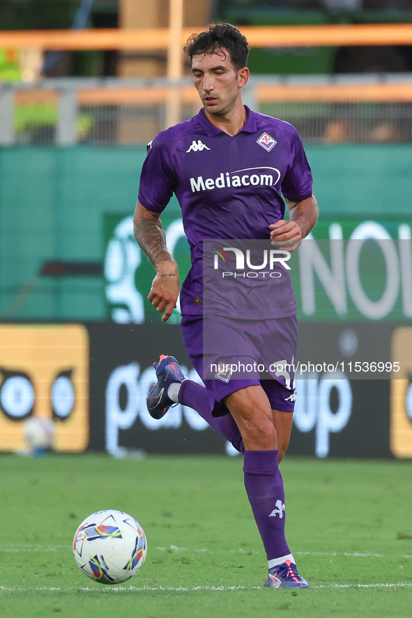 Danilo Cataldi of ACF Fiorentina controls the ball during the Italian Serie A football match between ACF Fiorentina and AC Monza in Florence...