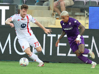 Domilson Cordeiro Dos Santos Dodo of ACF Fiorentina and Georgios Kyriakopoulos of AC Monza battle for the ball during the Italian Serie A fo...