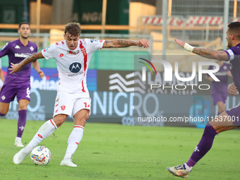 Daniel Maldini of AC Monza controls the ball during the Italian Serie A football match between ACF Fiorentina and AC Monza in Florence, Ital...