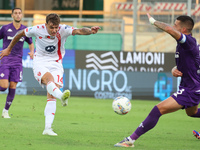 Daniel Maldini of AC Monza controls the ball during the Italian Serie A football match between ACF Fiorentina and AC Monza in Florence, Ital...