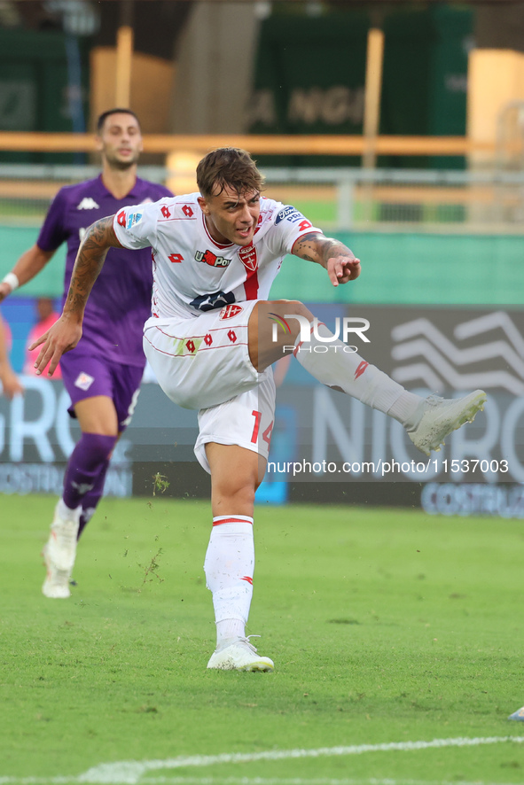 Daniel Maldini of AC Monza controls the ball during the Italian Serie A football match between ACF Fiorentina and AC Monza in Florence, Ital...