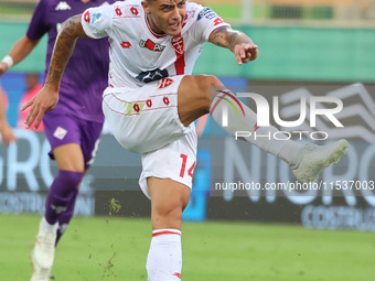 Daniel Maldini of AC Monza controls the ball during the Italian Serie A football match between ACF Fiorentina and AC Monza in Florence, Ital...