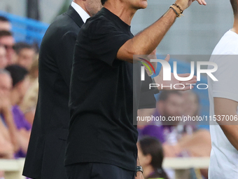 Head Coach Alessandro Nesta of AC Monza looks on during the Italian Serie A football match between ACF Fiorentina and AC Monza in Florence,...