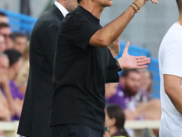 Head Coach Alessandro Nesta of AC Monza looks on during the Italian Serie A football match between ACF Fiorentina and AC Monza in Florence,...