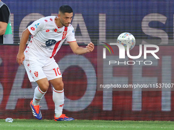 Gianluca Caprari of AC Monza controls the ball during the Italian Serie A football match between ACF Fiorentina and AC Monza in Florence, It...