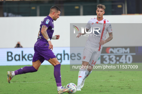 Daniel Maldini of AC Monza during the Italian Serie A football match between ACF Fiorentina and AC Monza in Florence, Italy, on September 1,...