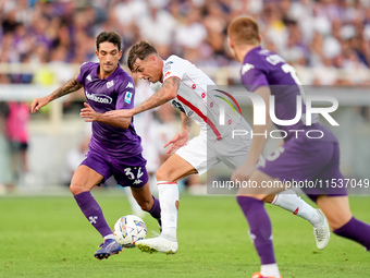 Daniel Maldini of AC Monza during the Serie A Enilive match between ACF Fiorentina and AC Monza at Stadio Artemio Franchi on September 01, 2...