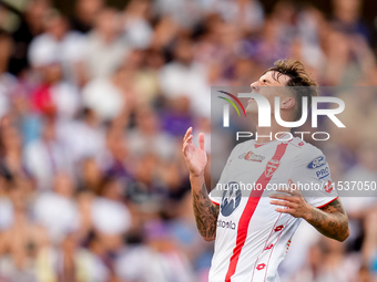 Daniel Maldini of AC Monza looks dejected during the Serie A Enilive match between ACF Fiorentina and AC Monza at Stadio Artemio Franchi on...