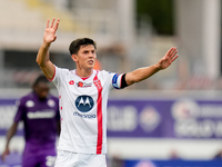 Matteo Pessina of AC Monza gestures during the Serie A Enilive match between ACF Fiorentina and AC Monza at Stadio Artemio Franchi on Septem...