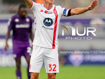 Matteo Pessina of AC Monza gestures during the Serie A Enilive match between ACF Fiorentina and AC Monza at Stadio Artemio Franchi on Septem...