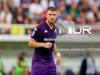 Lucas Beltran of ACF Fiorentina looks on during the Serie A Enilive match between ACF Fiorentina and AC Monza at Stadio Artemio Franchi on S...