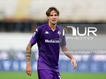 Andrea Colpani of ACF Fiorentina looks on during the Serie A Enilive match between ACF Fiorentina and AC Monza at Stadio Artemio Franchi on...