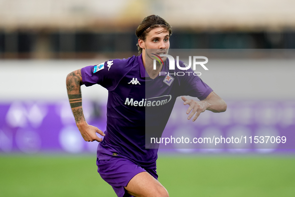 Andrea Colpani of ACF Fiorentina looks on during the Serie A Enilive match between ACF Fiorentina and AC Monza at Stadio Artemio Franchi on...