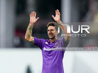 Danilo Cataldi of ACF Fiorentina looks dejected during the Serie A Enilive match between ACF Fiorentina and AC Monza at Stadio Artemio Franc...