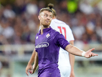 Lucas Beltran of ACF Fiorentina looks dejected during the Serie A Enilive match between ACF Fiorentina and AC Monza at Stadio Artemio Franch...