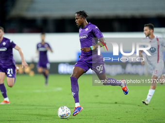 Cristian Kouame of ACF Fiorentina during the Serie A Enilive match between ACF Fiorentina and AC Monza at Stadio Artemio Franchi on Septembe...