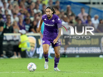 Yacine Adly of ACF Fiorentina during the Serie A Enilive match between ACF Fiorentina and AC Monza at Stadio Artemio Franchi on September 01...