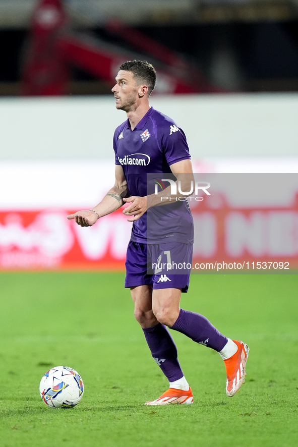 Robin Gosens of ACF Fiorentina during the Serie A Enilive match between ACF Fiorentina and AC Monza at Stadio Artemio Franchi on September 0...