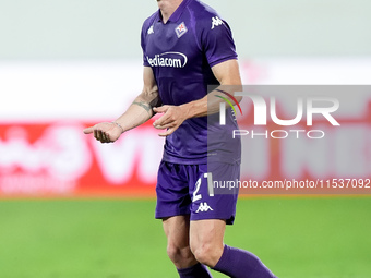 Robin Gosens of ACF Fiorentina during the Serie A Enilive match between ACF Fiorentina and AC Monza at Stadio Artemio Franchi on September 0...