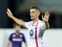 Roberto Gagliardini of AC Monza gestures during the Serie A Enilive match between ACF Fiorentina and AC Monza at Stadio Artemio Franchi on S...