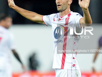 Roberto Gagliardini of AC Monza gestures during the Serie A Enilive match between ACF Fiorentina and AC Monza at Stadio Artemio Franchi on S...