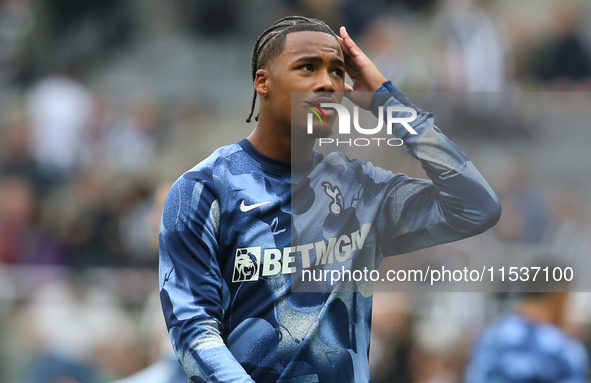 Tottenham Hotspur's Wilson Odobert during the Premier League match between Newcastle United and Tottenham Hotspur at St. James's Park in New...