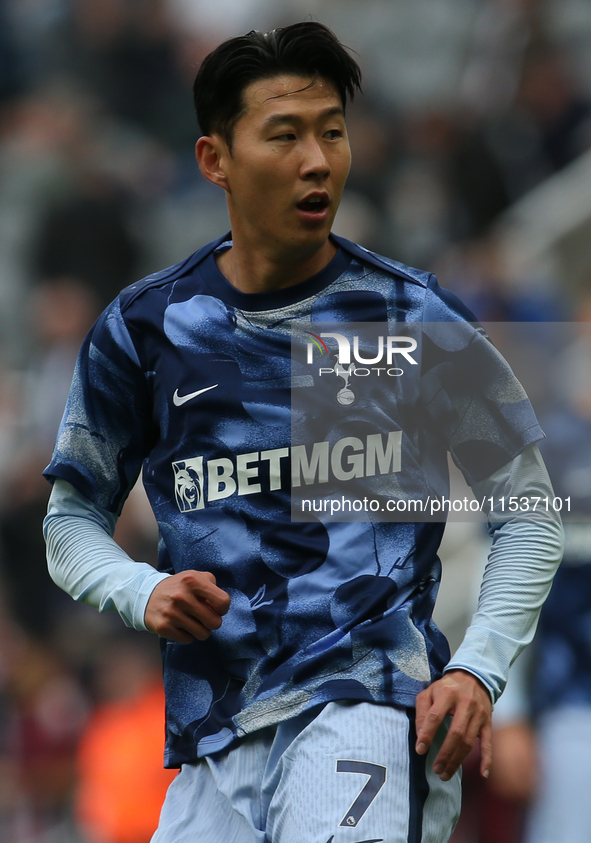 Tottenham Hotspur's Son Heung-Min during the Premier League match between Newcastle United and Tottenham Hotspur at St. James's Park in Newc...