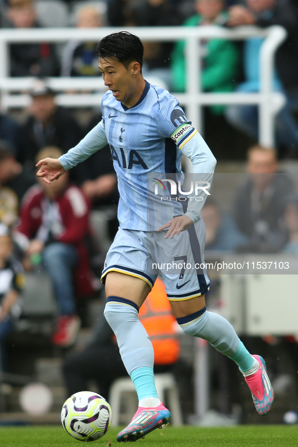 Tottenham Hotspur's Son Heung-Min during the Premier League match between Newcastle United and Tottenham Hotspur at St. James's Park in Newc...